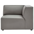 thumbnail image 5 of Sectional Sofa Set, Faux Vegan Leather, Grey Gray, Modern Contemporary Urban Design, Living Lounge Room Hotel Lobby Hospitality, 5 of 12