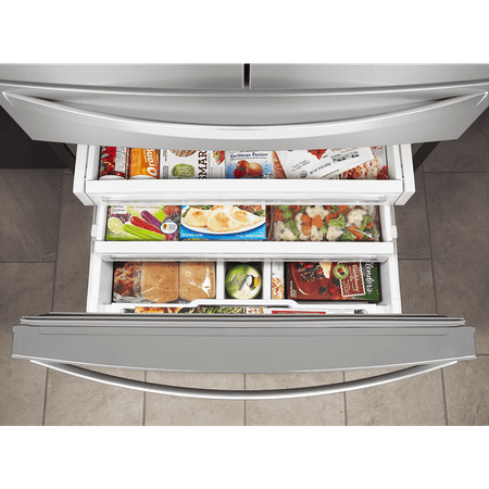Whirlpool - 26.2 Cu. Ft. 4-Door French Door Refrigerator - Stainless Steel