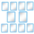 thumbnail image 1 of Espejo magnético mpowtech azul de 5 x 7 pulgadas (paquete de 10), 1 of 6