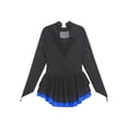thumbnail image 7 of Doomiva Kids Girls Mesh Splice Figure Ice Skating Dress Long Sleeve Ballet Dance Gymnastics Leotard Tutu Dress Royal Blue 16, 7 of 7