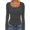 Gray, variant on Lixiuxyad Women T-Shirt Women's Basic Ribbed Knit Square Neck Long Sleeve T Shirt Fall Fashion Casual Stretch Fit Comfortable Top For Girls And Teens,Black