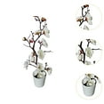 thumbnail image 6 of CoudarTitie Branch Artificial Potted Flower Faux Potted Flowers for Bedroom Home Wedding White, 6 of 9