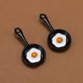 thumbnail image 5 of 10pcs Aleación Sartén Colgantes Encantos Accesorio para hacer joyas para aretes Collar (Negro), 5 of 5