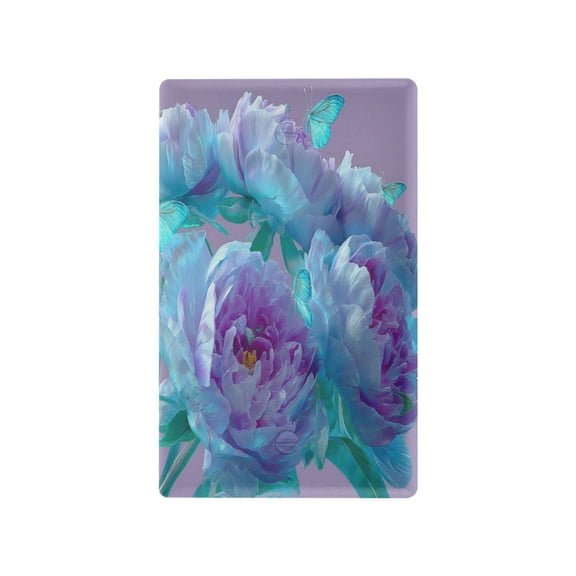 Switch Panel Switch Decoration 2.76x4.53x0.28 Inches Unused Outlet Cover Switch Plate Wall Plates Living Room Kitchen Bedroom Study Switches Purple Flower Butterfly