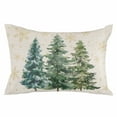 thumbnail image 2 of Green Christmas Tree King Size Pillow Cover, Pillowcase Protectors with Zipper, Breathable Decorative Throw Pillow Case Cover, Green Xmas Tree Snowflake Rustic Pillow Shams for Couch Sofa 20x36Inch, 2 of 8