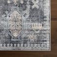 thumbnail image 6 of nuLOOM Philomena Medallion SplashGuard Machine Washable Area Rug, 4' x 6', Philomena Charcoal, 6 of 11