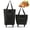 Black, variant on 2-in-1 Foldable Shopping Cart with Wheels, 2026 New Waterproof Grocery Tote Bag, Collapsible Portable Reusable Trolley for Supermarket Laundry Travel