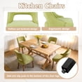 thumbnail image 4 of ClinQ Dining Chair,Morden Wood Leg Upholstered Kitchen Chair Set of 2, Lightgreen-Walnut Leg, 4 of 6