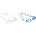 thumbnail image 1 of 2 Pieces Racing Swimming Goggles UV-Protect Adul Swim Goggle Equipment, 1 of 8