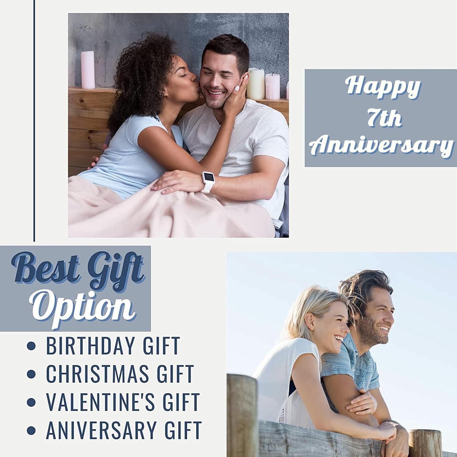 7 Year Anniversary Wedding Gifts for him her, Copper Gifts for 7th Anniversary Blanket 7th Anniversary Wool Gifts for Couple Husband Wife, 7 Years of Marriage Gifts for Men Women