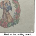 thumbnail image 4 of Rhodesian Ridgeback Christmas Flowers Glass Cutting Board 12 in x 15 in, 4 of 5