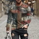 thumbnail image 1 of Blusas y camisas de manga larga con cuello redondo para hombre, blusas casuales de manga larga con cuello redondo, blusas estampadas, blusas de poliéster para hombre, 1 of 5