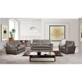 thumbnail image 3 of EK020 Taupe (Brown) Color With Italian Leather Sofa, 3 of 3