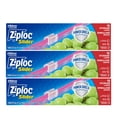 thumbnail image 1 of Ziploc Large Food Storage Slider Bags, Puncture-Resistant with Easy Close Slider, Expandable Bottom, BPA Free, Microwave Safe, 45 Count, 1 of 8