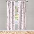 thumbnail image 4 of Ambesonne Cartoon Window Curtains, Pastel Colored Ballerina, Each 28" W x 95" L, Pale Pink, 4 of 4