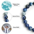 thumbnail image 3 of Z ZACHÉ Natural Stone Braided Rope Bracelet, 8mm Lapis Lazuli Beaded Bracelet for Men, 3 of 6