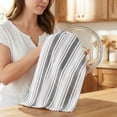 thumbnail image 5 of Unique Bargains Striped Cotton Kitchen Towels Black 26" x 18", 5 of 8