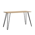 thumbnail image 5 of GDF Studio 50.8" Writing Desk with Hairpin Legs, Compact Workstation, Walnut and Black, 5 of 10