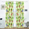 thumbnail image 2 of Coolnut Window Curtain Panels Forest Floral Pattern Grommet Top Room Darkening Thermal Insulated Blackout Window Treatment Drapes 2 Panels W55 x L84 In, 2 of 6
