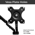 thumbnail image 2 of MotionGrey Single Metal Computer Monitor Arm Stand Universal Vesa Mount Arms Installation for up to 28 Inch Screen for Desk - Black, 2 of 7