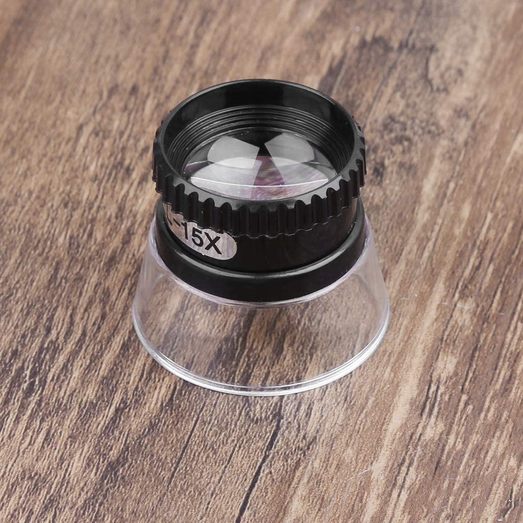 Mini 15X Monocular Magnifying Glass Loupe Lens Eye Magnifier Jeweler Tool UK 