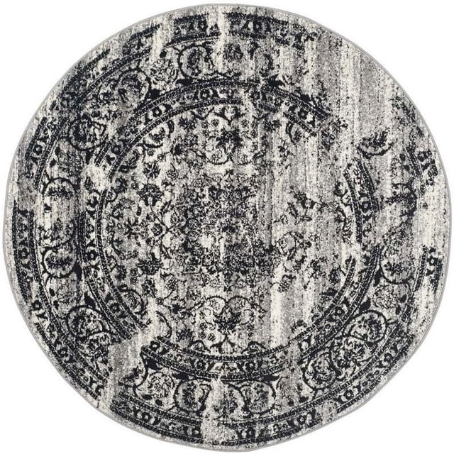 Hawthorne Collection Silver Area Rug - Round 6'