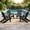 Black, variant on Walsunny Folding HDPE Adirondack Chair,All-Weather Outdoor Fir Pit Chairs with Cup and Phone Holder for Outdoor Patio Garden Backyard,Gray
