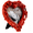 Red, variant on Mosiee Romantic Elegant Heart-Shaped Photo Frame Elegant Decor Present Option Red