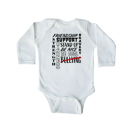 

Inktastic No More Bullying- Be Nice Gift Baby Boy or Baby Girl Long Sleeve Bodysuit