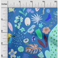 thumbnail image 2 of oneOone Cotton Poplin Twill Blue Fabric Tropical Animal Craft Projects Decor Fabric Printed By The Yard 56 Inch Wide, 2 of 4