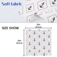 thumbnail image 2 of Iauyy Satin Napkins Set of 6- Navy-anchor Pattern DIY Printing Decoration Cloth Napkin- Easy Care for Home/Party, 2 of 8