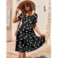 thumbnail image 3 of Vestido de maternidad y lactancia Ekouaer de verano de manga corta negro XXL, 3 of 6