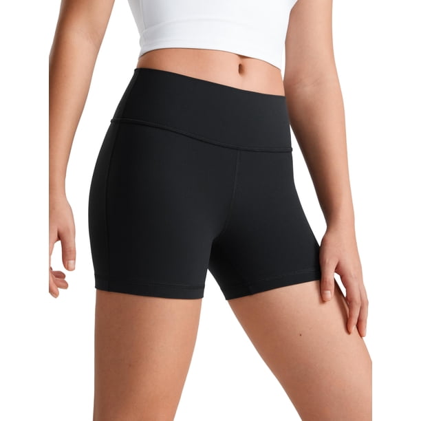 Shorts CRZ YOGA Butterluxe Deportivos de Cintura Alta Negro L