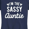 thumbnail image 3 of Instant Message - I'm the Sassy Auntie - Women's Short Sleeve Graphic T-Shirt, 3 of 6