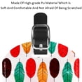 thumbnail image 4 of Square 2Pack PU Leather Leaf Boho Bohemia Cruise Luggage Tag with Privacy Cover and Name ID Tag for Travel Handbags Backpacks Luggage Tags, 4 of 6