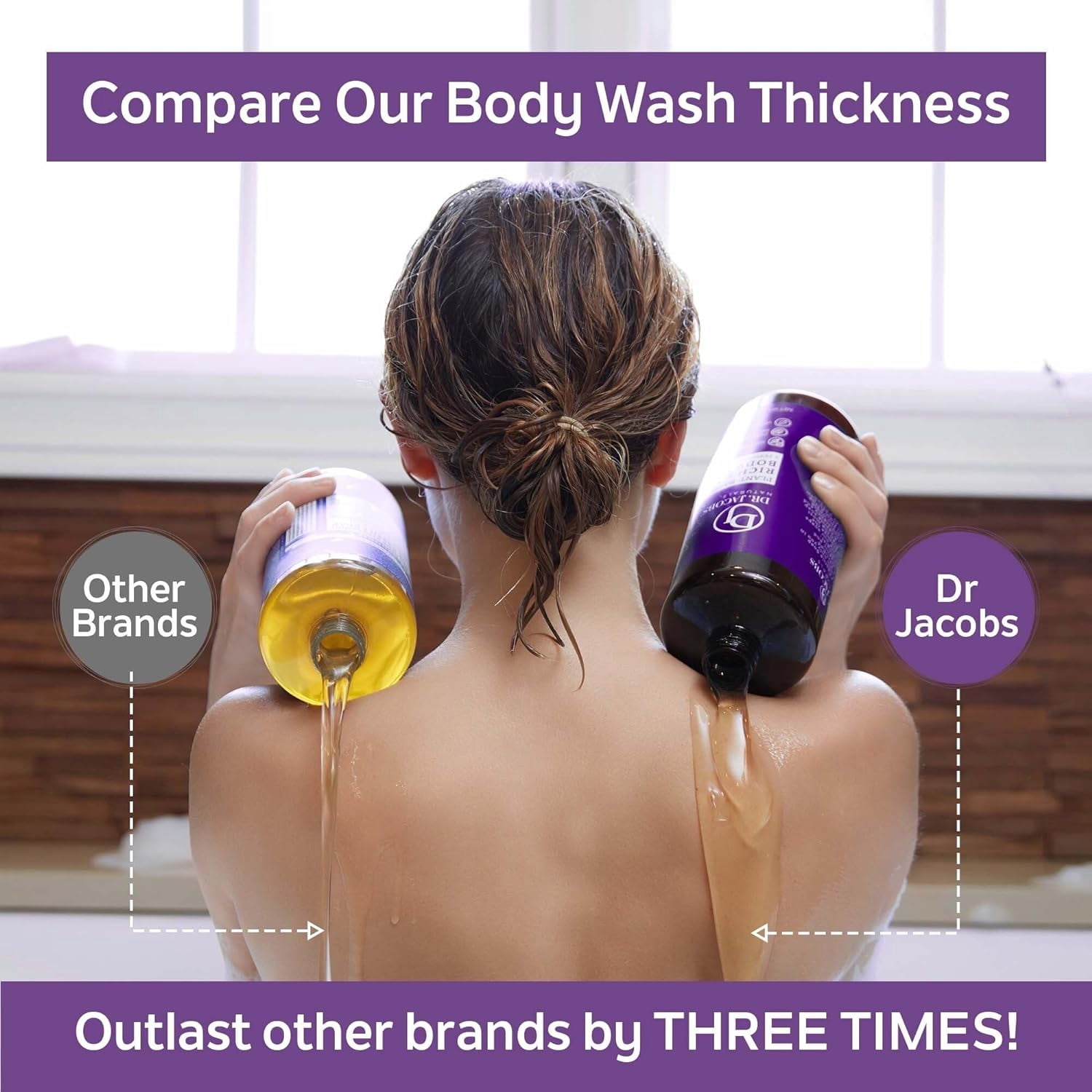 Dr Jacobs Naturals Castile Soap Body Wash Plant Based Liquid Soap, Lavender 32 Oz 3-Pack
