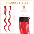 thumbnail image 2 of Uxcell 6 Piezas de Extensiones de Cabello Rizado de Clip de Color, 22 Pulgadas para Fiesta y Cosplay, 2 of 6