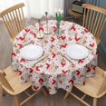 thumbnail image 3 of Happy Valentine’s Day Love Round Table Cloth,Wrinkle Resistant Table Cover with Polyester,Waterproof Reusable Tableclothes for Easter Birthday Picnic Wedding (Round,60x60inch), 3 of 6