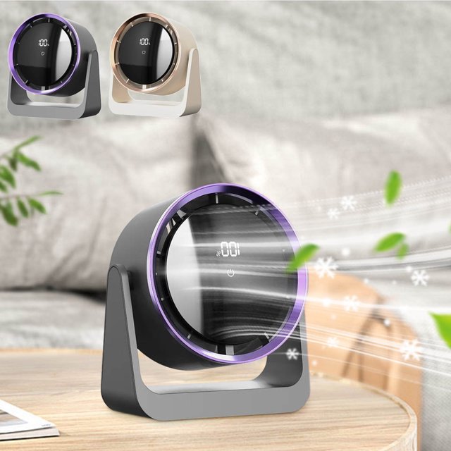 LSLJS Ventilateur de Bureau, Ventilateur Électrique de Bureau, Ventilateur Portable Léger pour Chambre Bureau à Domicile, 5 Réglages de Vitesse avec Port USB Ventilateur Mini Réglable, 6.69x7.52 Pouces