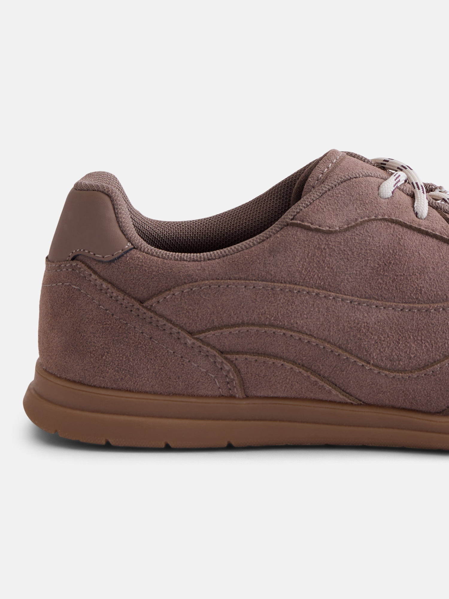 No Boundaries Women's Faux Suede Double Lace Sneakers