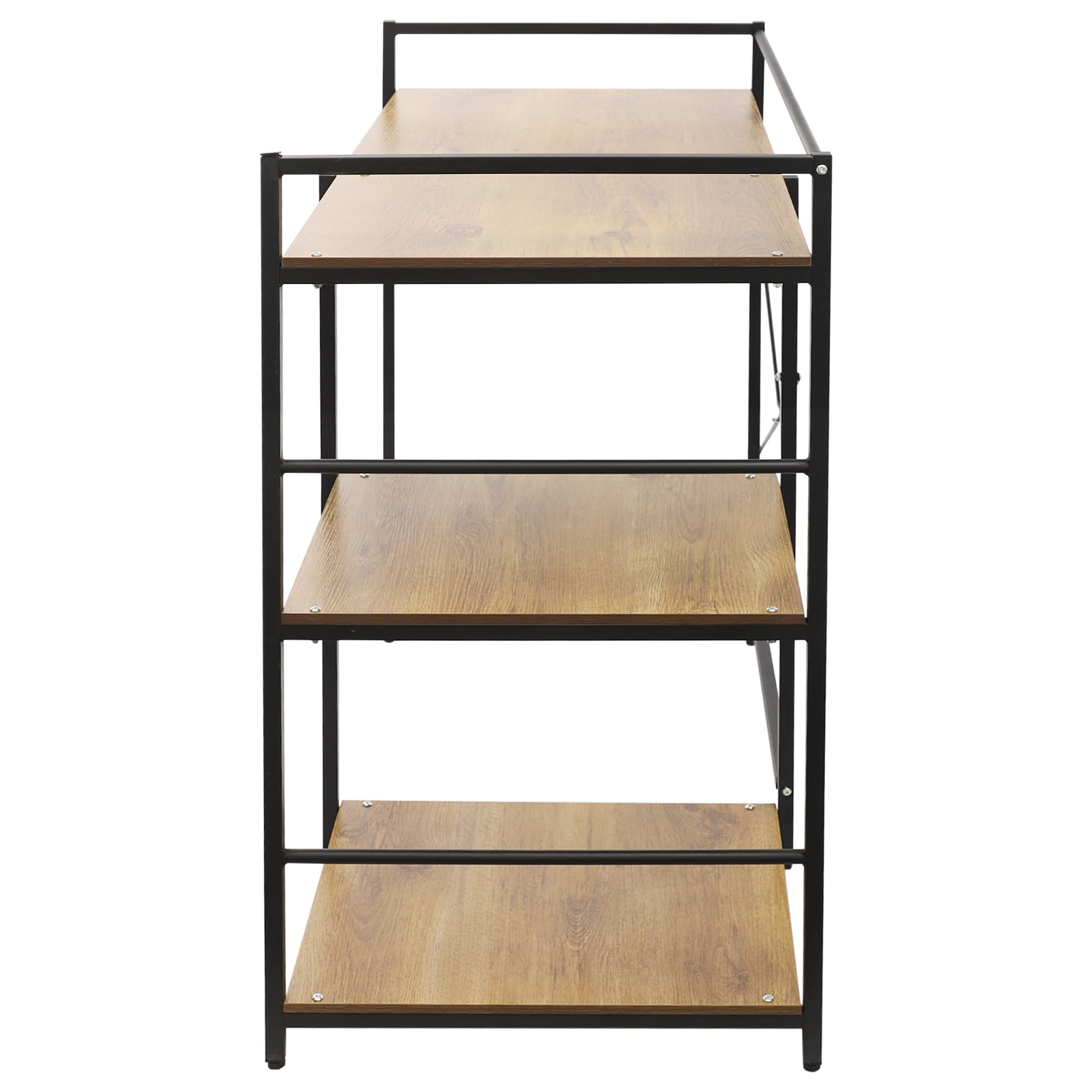 Black-Brown Iron Mdf 110x60x112cm 3-Layer Side Storage Washing Machine Rack Ancient Oak Double-Layer Locker