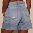 thumbnail image 4 of BOMYJESK Jean Shorts Womens High Waisted Casual Denim Shorts Ripped Distressed Trendy Pull on Jorts 2026 Summer Jorts with Pockets Light Blue S, 4 of 6