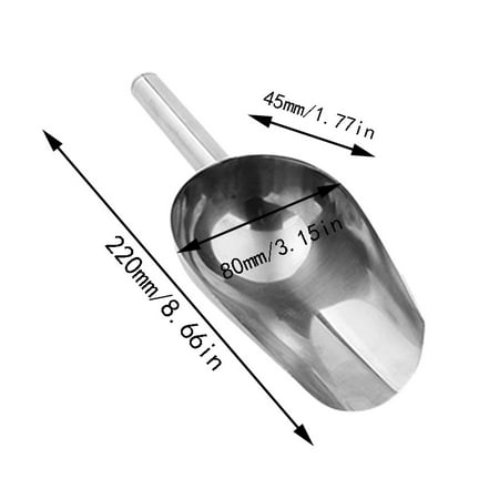 

WANYNG Kitchen Ice scoop Ice Scoop Ice Scoop For Multi-Purpose Use Stainless Steel Metal Food Scoop Kitchen Restaurant Bar Party Wedding Ice Machine Heavy Duty Silver Tableware Silver
