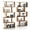 Natural, variant on Costway 2 PCS 5-Tier Bookshelf Geometric S-Shaped Bookcase Room Divider Storage Display White