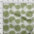 thumbnail image 2 of oneOone Cotton Poplin Twill Olive Green Fabric Floral Mandala Block Dress Material Fabric Print Fabric By The Yard 56 Inch Wide, 2 of 4