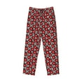 thumbnail image 4 of Xecao Red Floral Men's Straight Lounge Pajama Pants: The Ultimate in Comfortable Sleepwear, 4 of 9