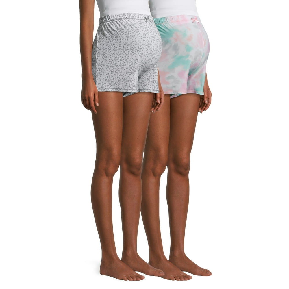Jaclyn Intimates Jaclyn Maternity Women’s Maternity Sleep Shorts, 2Piece Set