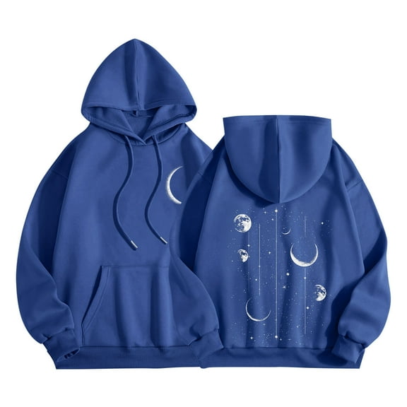 Sexlip Womens Y2K Zip Up Cute Graphic Hoodies Cat Ears Casual Cartoon Harajuku Kawaii Clothes Oversize Streetwear Jacket Blue XXL