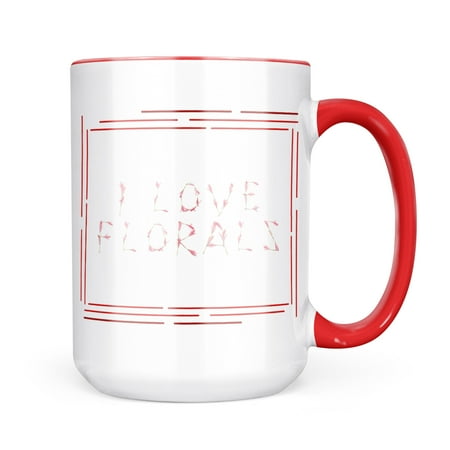 

Neonblond I Love Florals Pink Flamingo Flowers Mug gift for Coffee Tea lovers