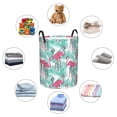 thumbnail image 4 of Balery Flamingo Cesta de ropa redonda con asas, impermeable, independiente, para ropa, juguetes, dormitorio y familia-Small, 4 of 6